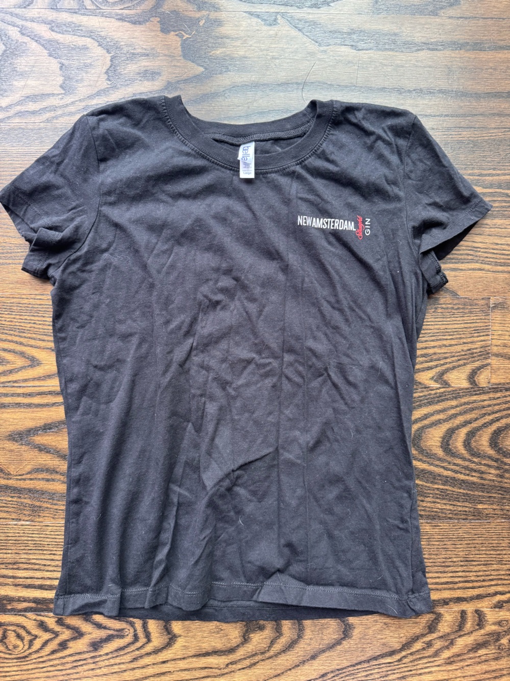 Abella Black Short Sleeve Tee with Small Chest Logo